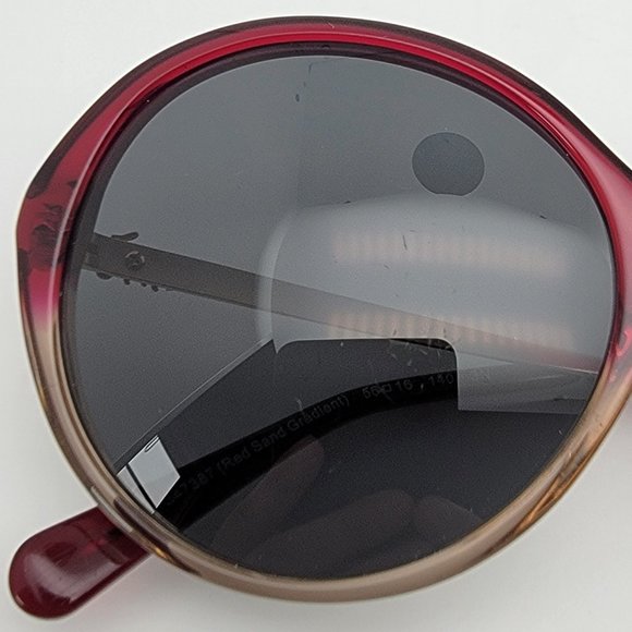 Coach HC8214 L1650 547387 Red Sand Gradient Frame Grey Lens Sunglasses w/ Case - Picture 13 of 15